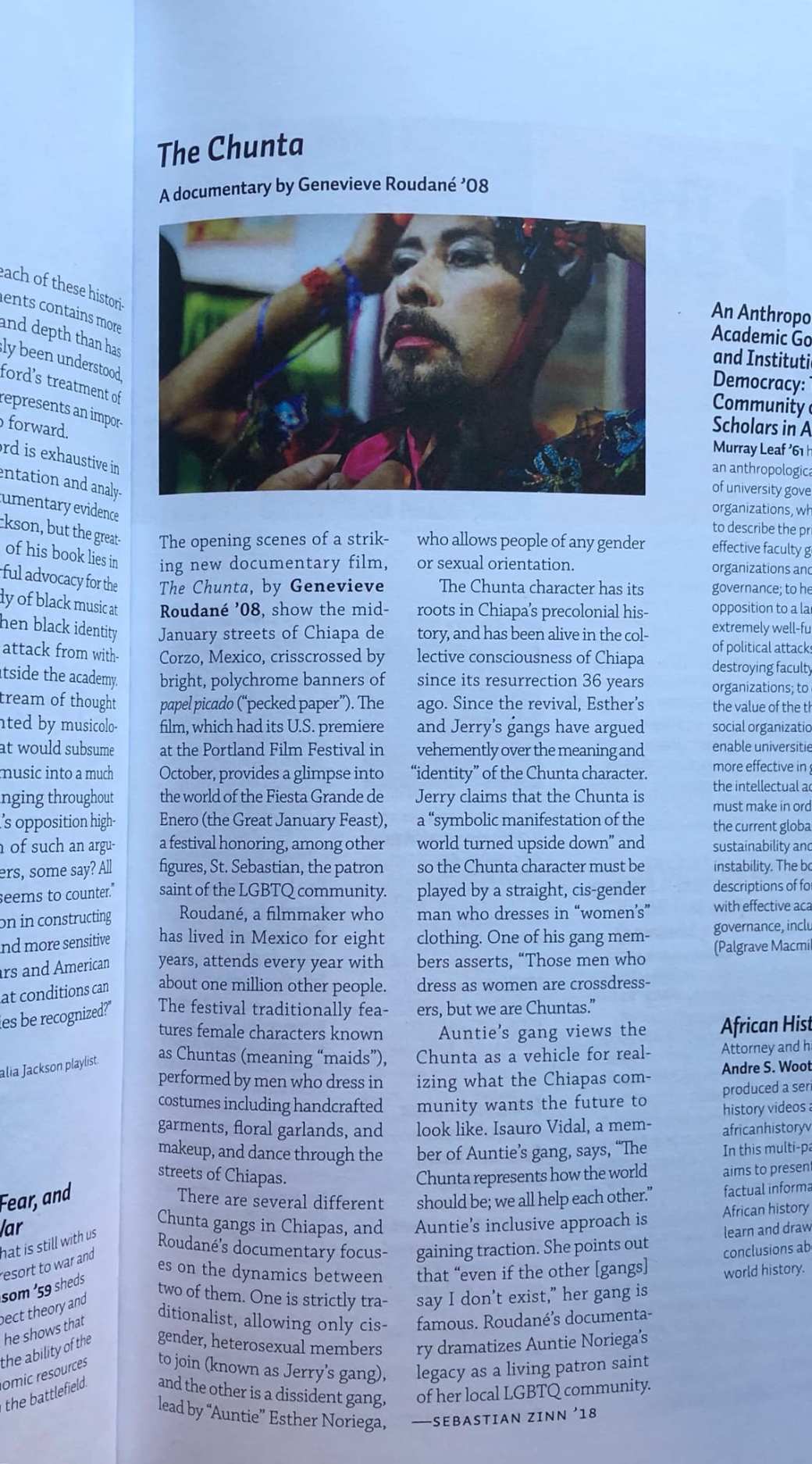 Reed College Magazine The Chunta review